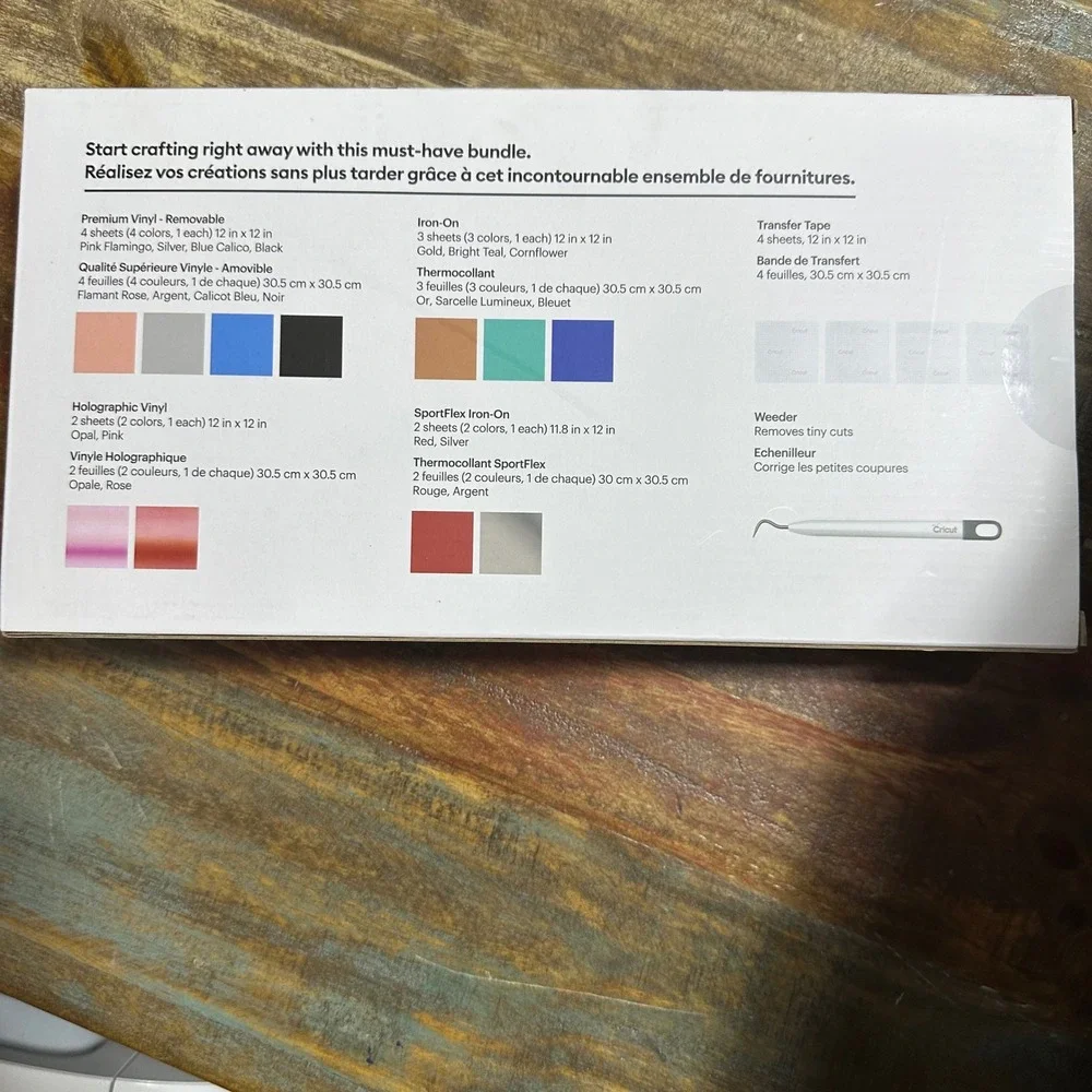 Cricut Materials Value Pack Bundle Vinyl Iron-On Transfer Tape Weeder Tool NEW